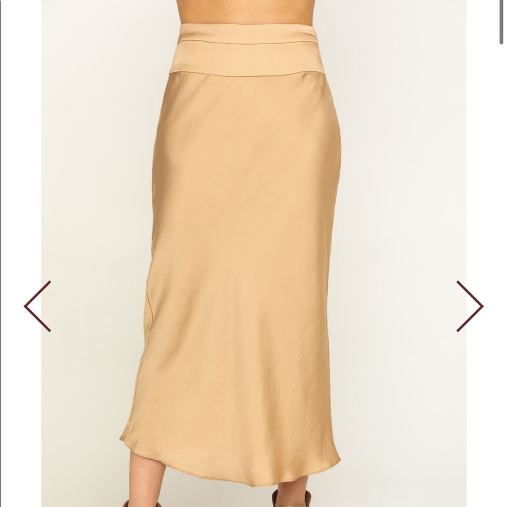 Free People Norman Bias Skirt Gold